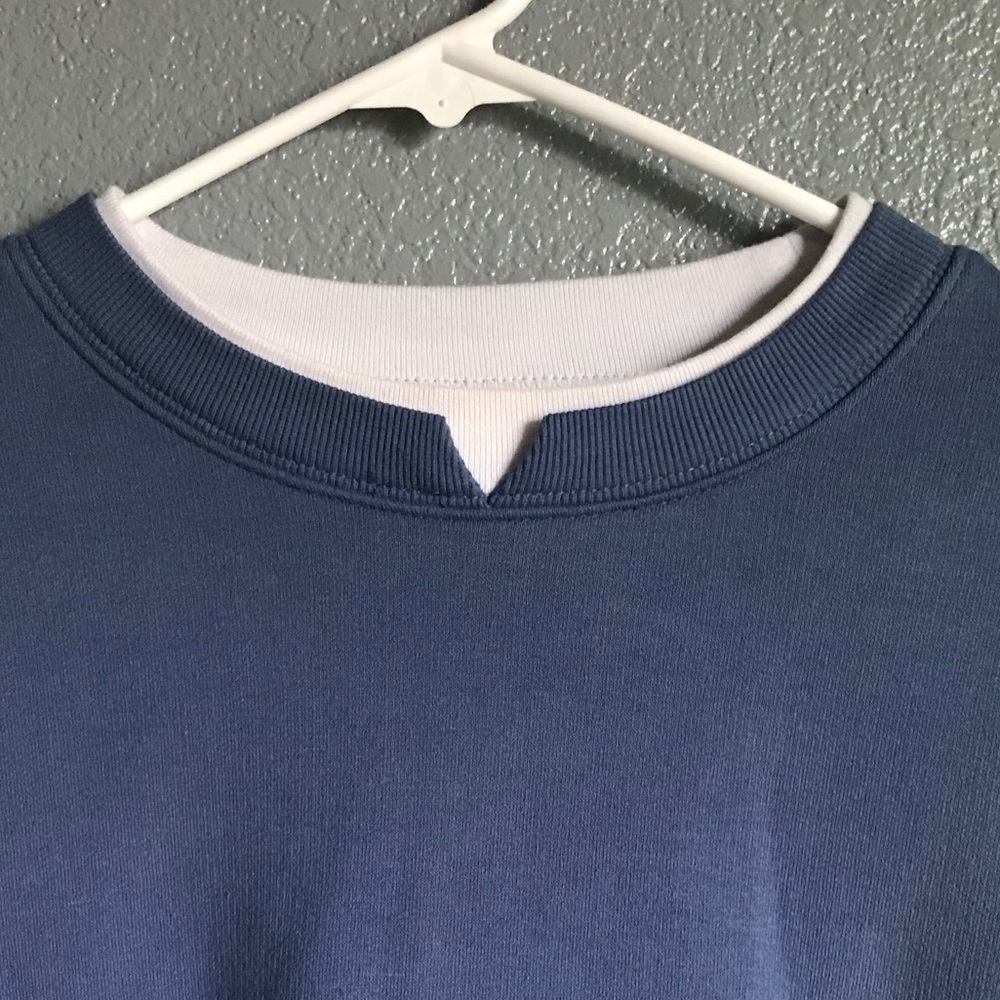 blue pullover sweater